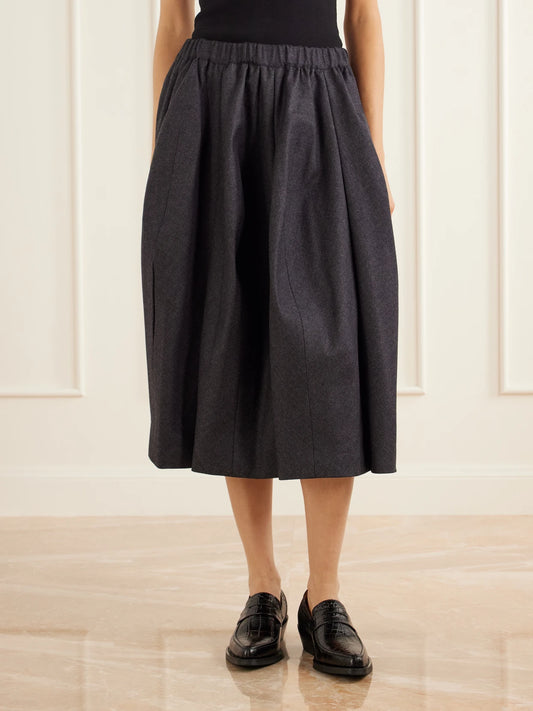 Comme des Garçons Comme des Garçons Paneled Wool-twill Midi Skirt