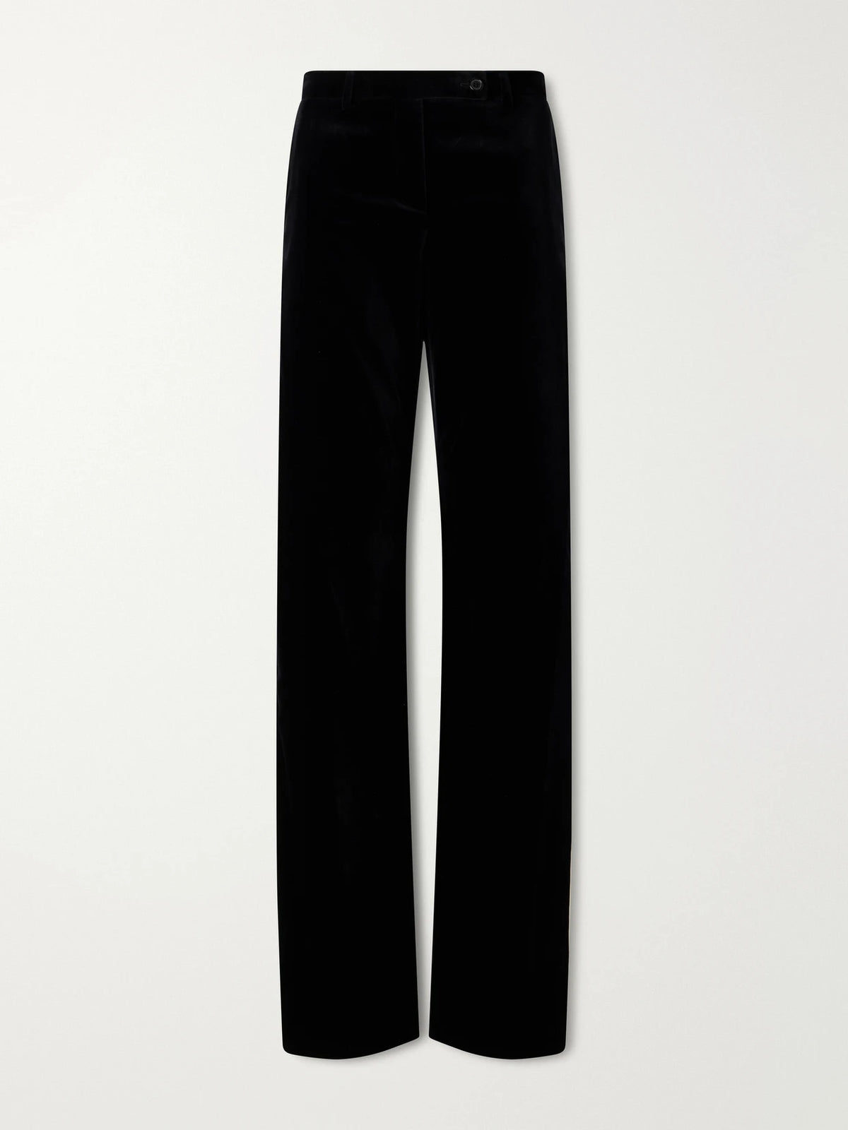 KHAITE Hunter Cotton-blend Velvet Straight-leg Pants
