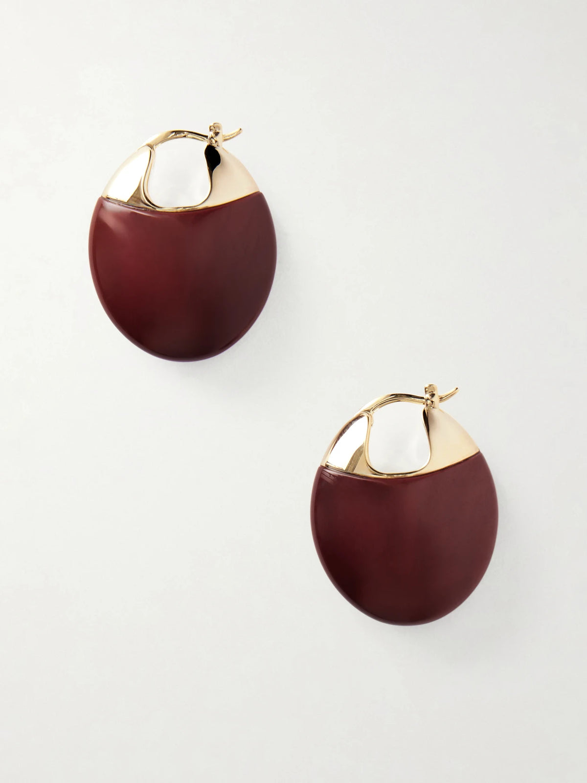 The Erin Gold-plated And Mookaite Hoop Earrings