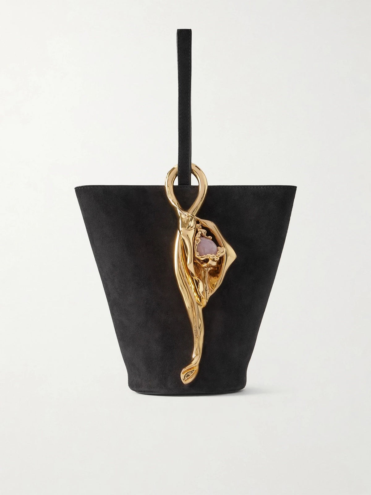 Eden Treasure Embellished Suede Tote Bag