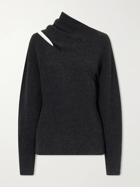 Carolina Herrera Cut-out Wool And Cashmere-blend Sweater