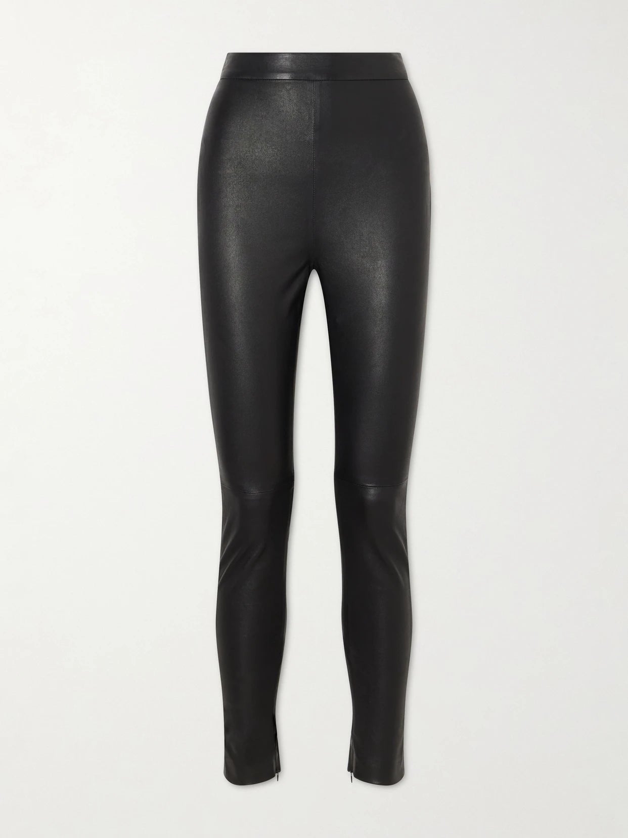 Leather Straight-leg Pants