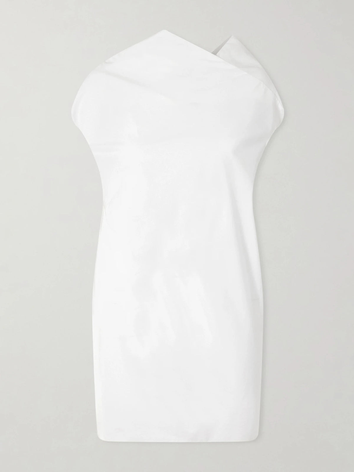 KHAITE Tatia Draped Cotton-poplin Mini Dress