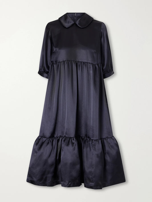 Comme des Garçons GIRL Tiered Satin Midi Dress