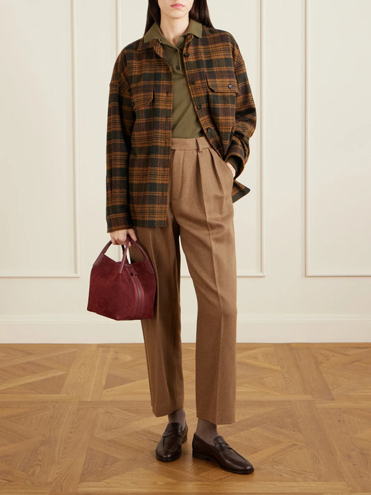 Loro Piana Bale Small Leather And Canvas-trimmed Nubuck Tote