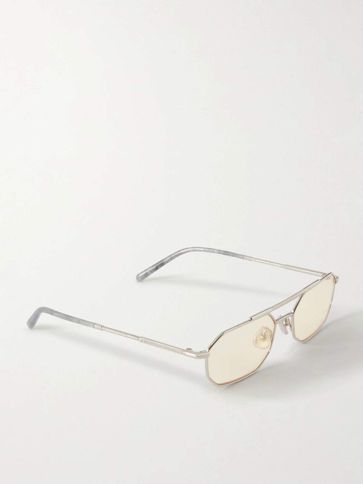 Square-frame Silver-tone Optical Glasses