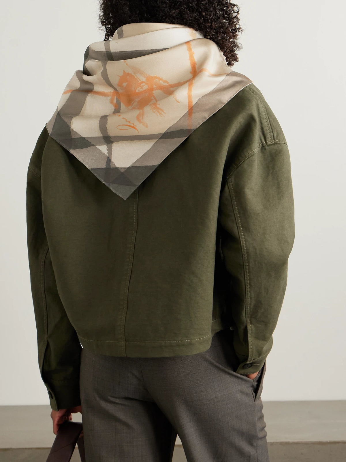 Image of Scarves & Shawls. Product name - Printed Silk-twill Scarf in Beige colour by brand - Burberry