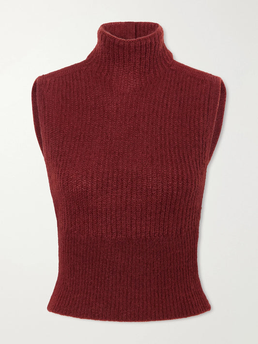 Max Mara Placido Mohair-blend Turtleneck Sweater Vest