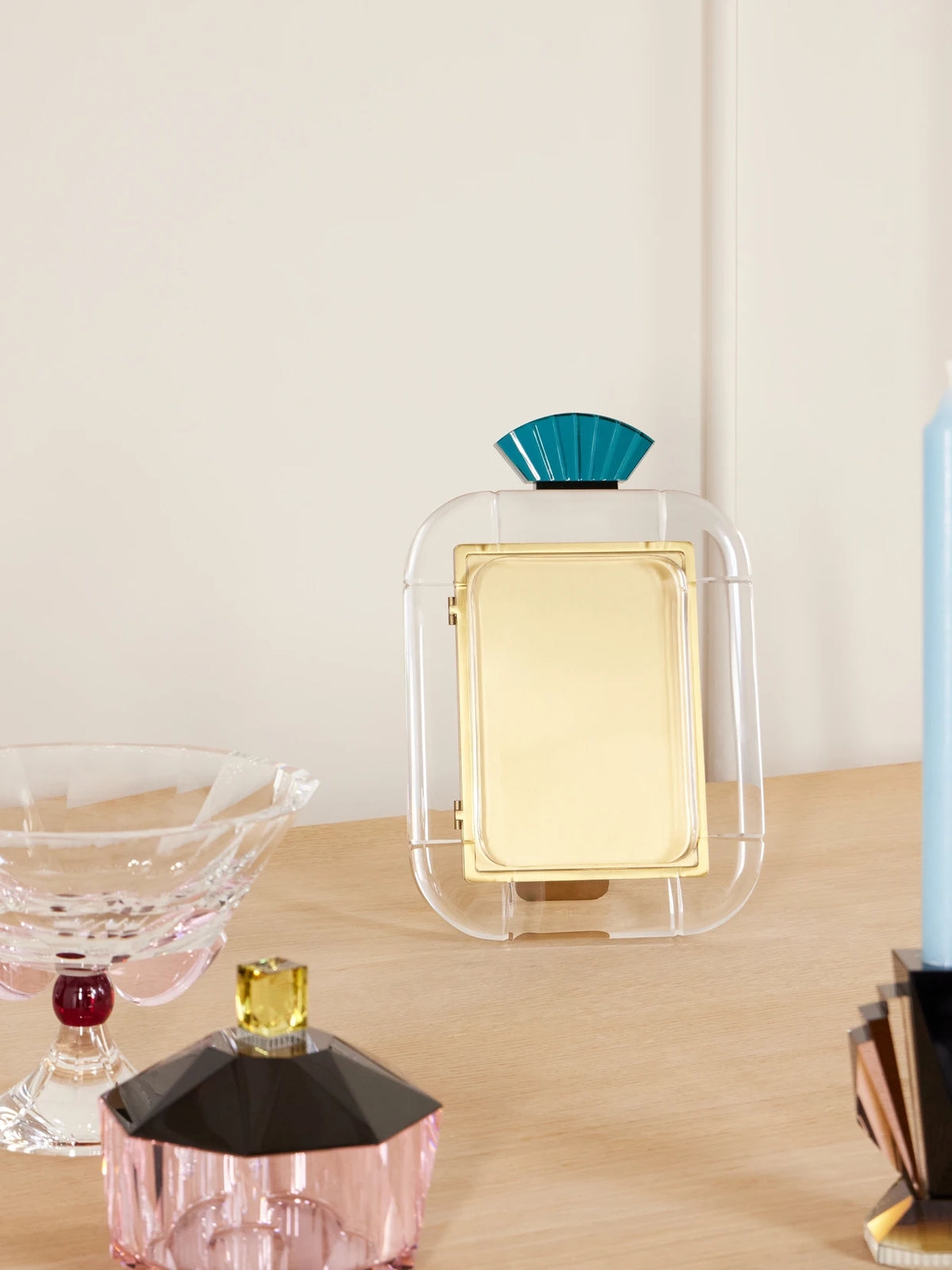 Image of Decor. Product name - Memory Crystal And Stainless Steel Frame in Clear colour by brand - Reflections Copenhagen