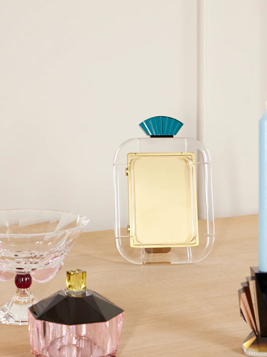 Image of Decor. Product name - Memory Crystal And Stainless Steel Frame in Clear colour by brand - Reflections Copenhagen