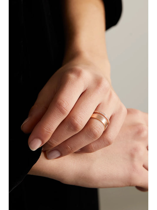 Image of Rings. Product name - Berbère Module 18-karat Rose Gold Diamond Ring in Multi colour by brand - Repossi