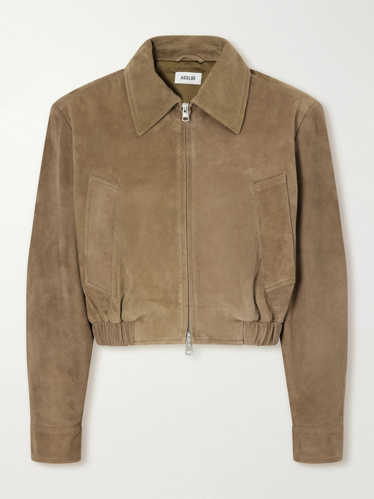 AGOLDE Nahla Cropped Suede Jacket