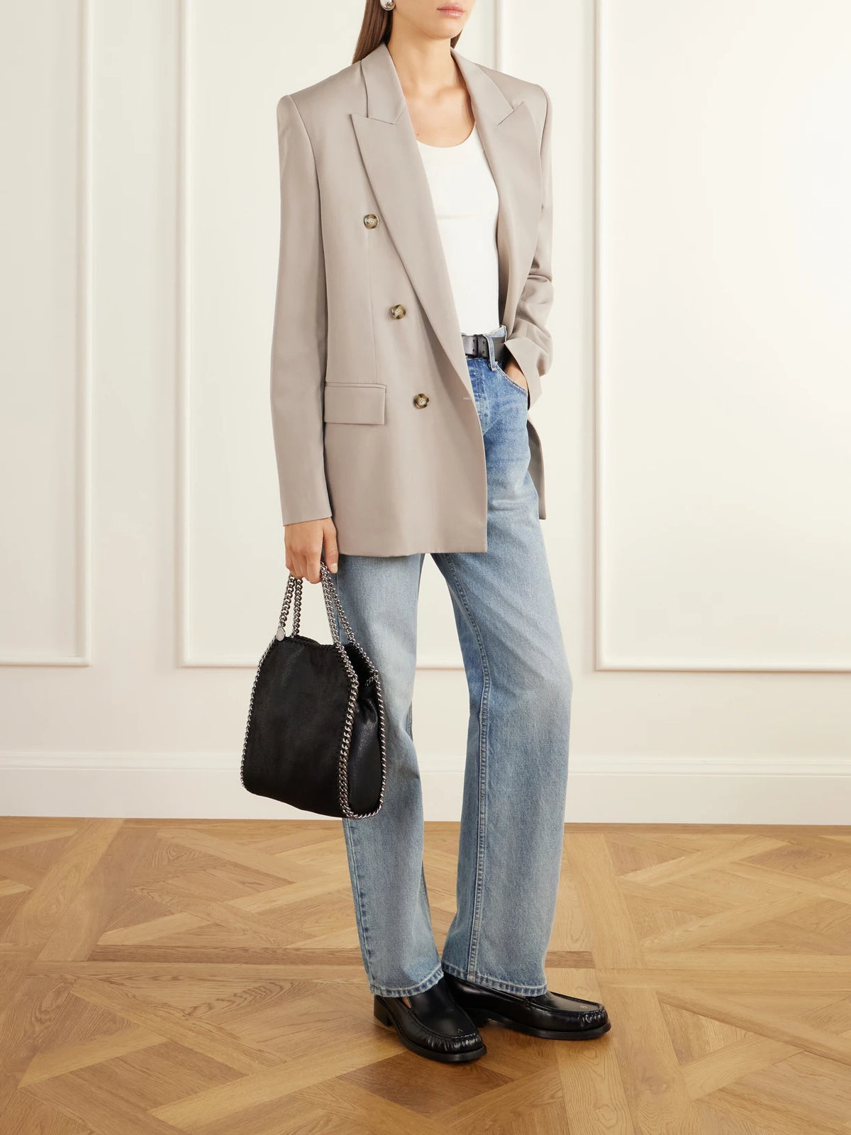 The Falabella Mini Vegetarian Brushed-leather Shoulder Bag