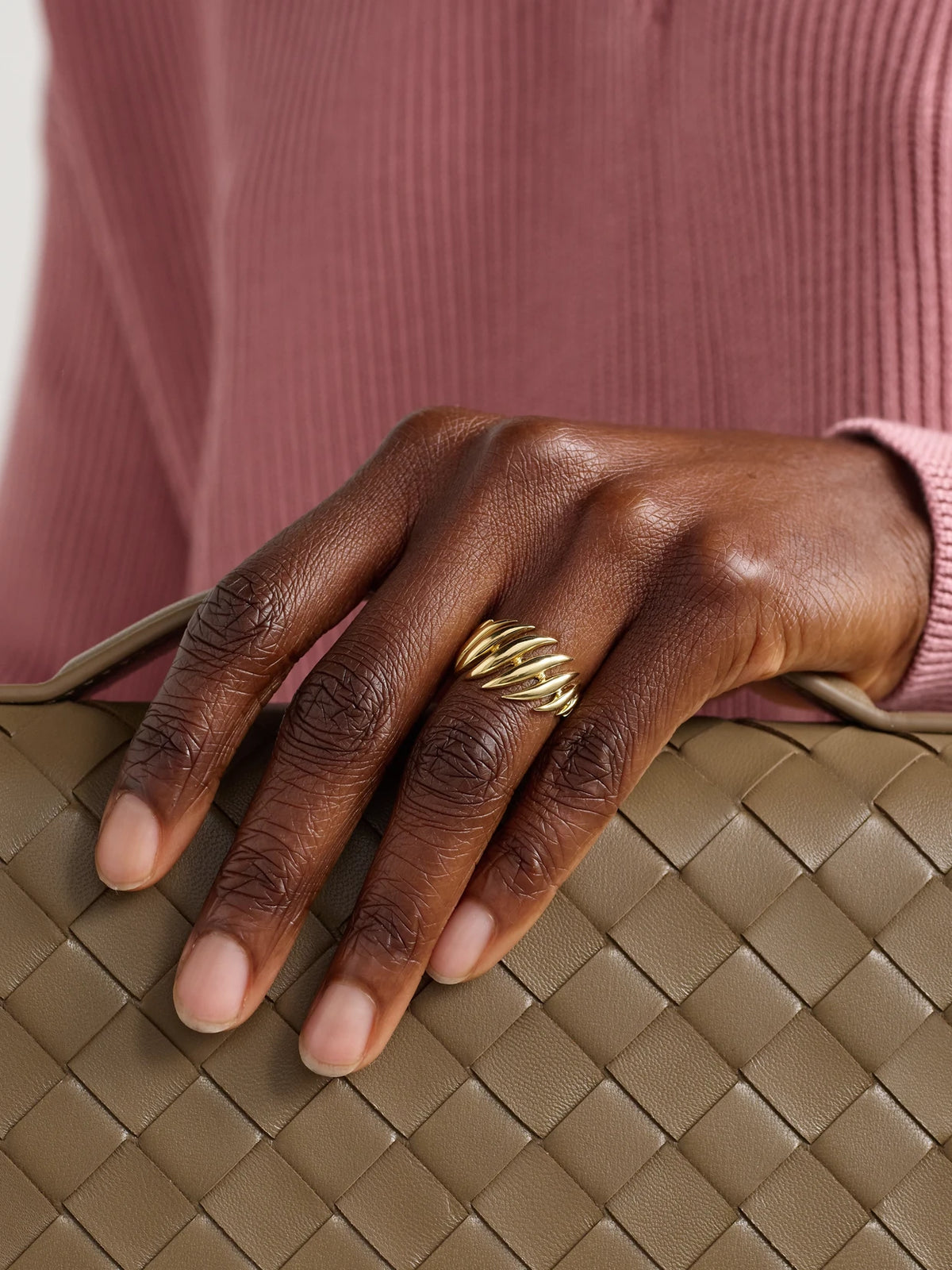 Image of Rings. Product name - Flame Small 18-karat Gold Ring in 6 3/4 colour by brand - Fernando Jorge