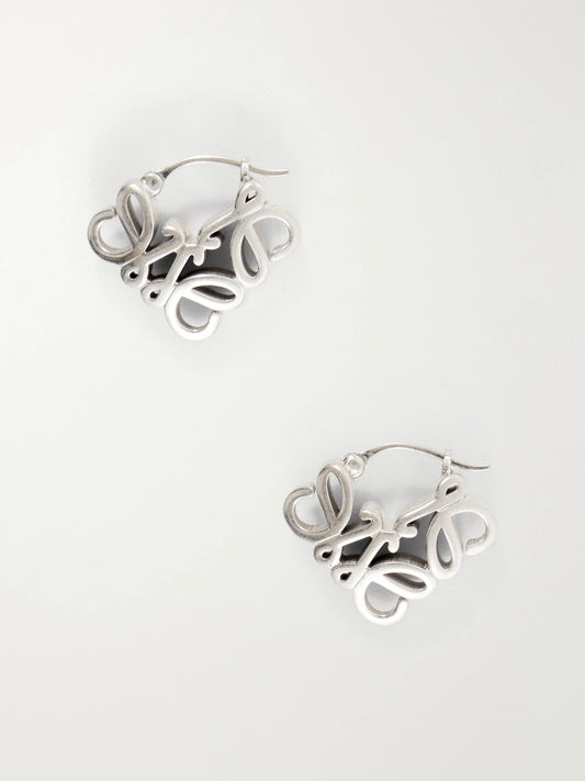LOEWE Anagram Bombé Sterling Silver Earrings