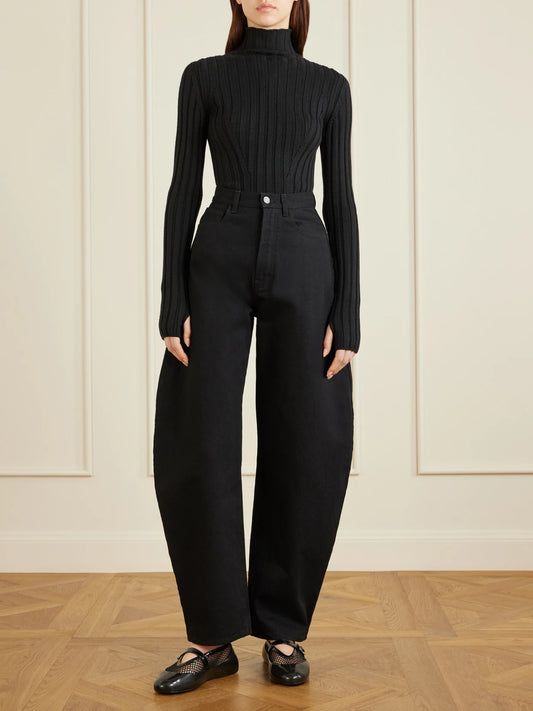Image of Flats. Product name - Patent Leather-trimmed Mesh And Rubber Ballet Flats in Black colour by brand - Alaïa