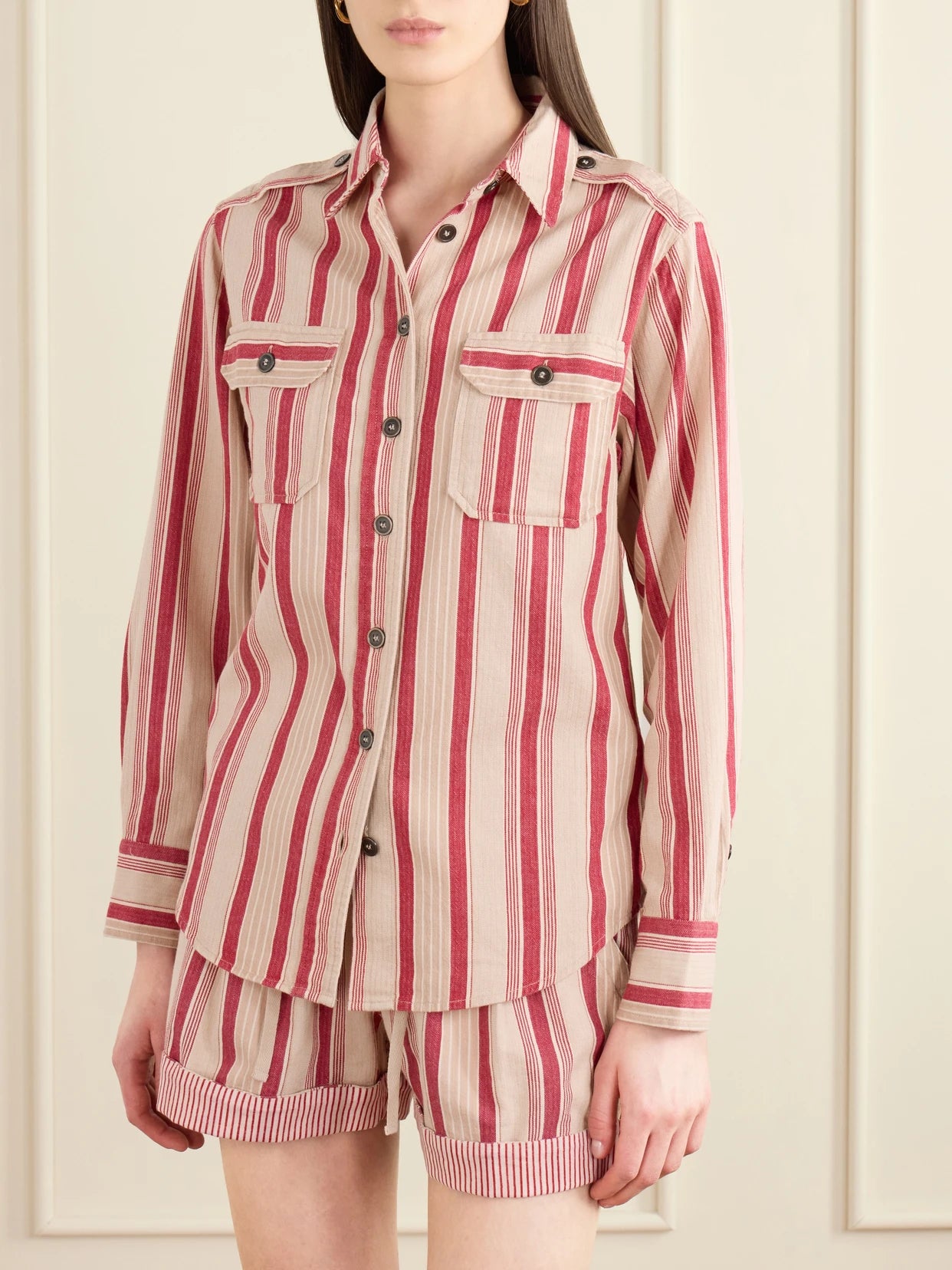 Gelva Striped Cotton Shirt