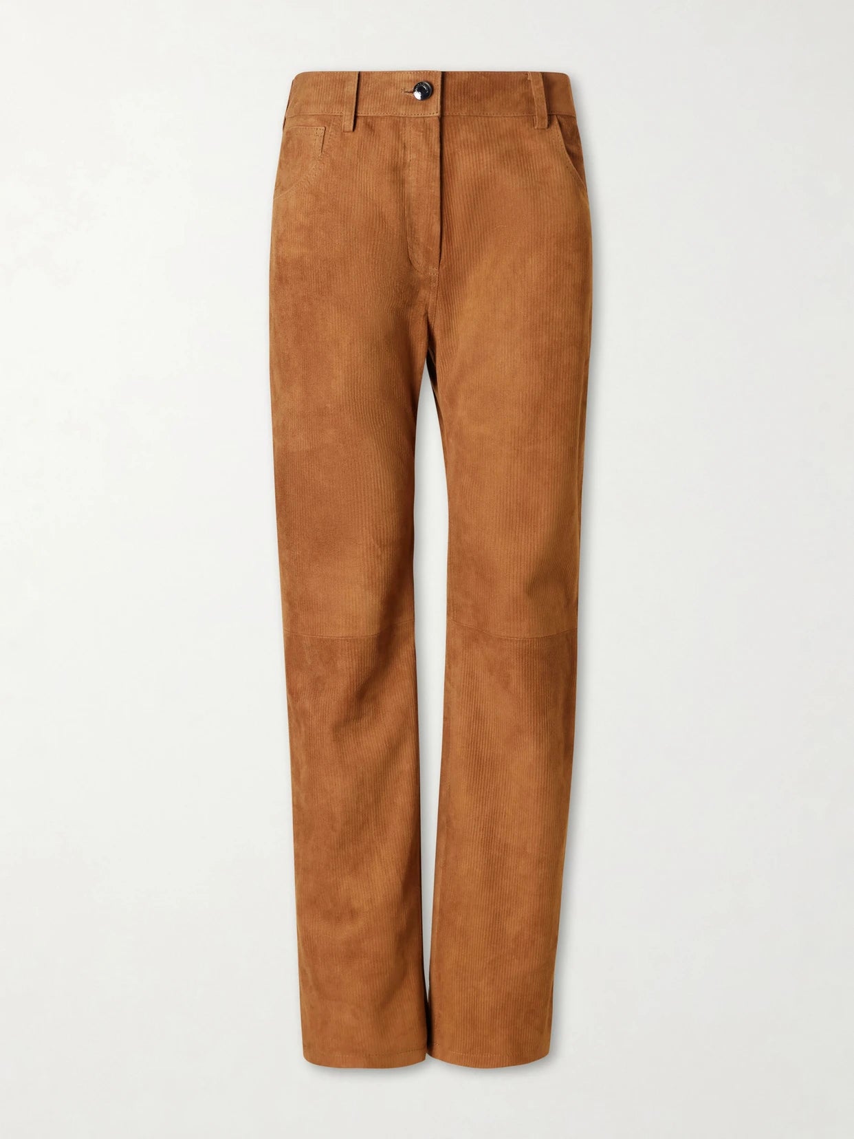 Suede Corduroy Straight-leg Pants
