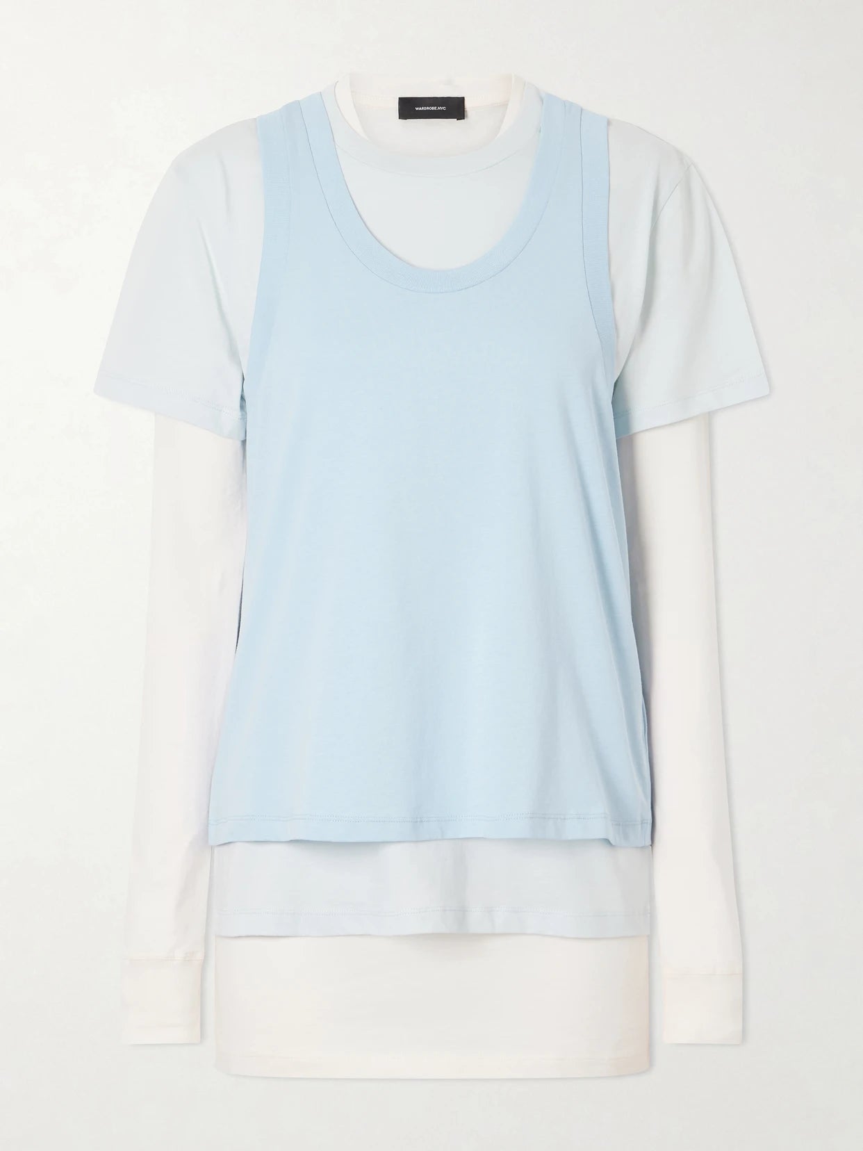 Layered Cotton-jersey T-shirt