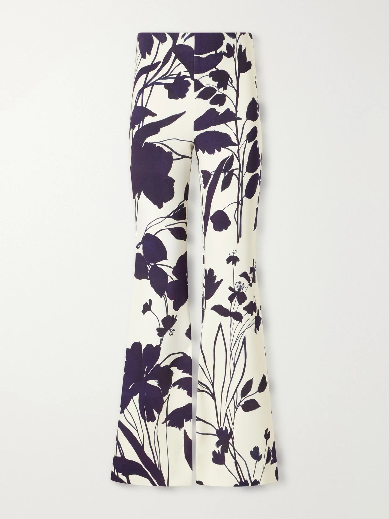 Pisa Floral-print Stretch-crepe Wide-leg Pants