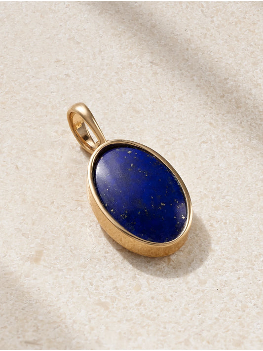 14-karat Gold Lapis Lazuli Pendant