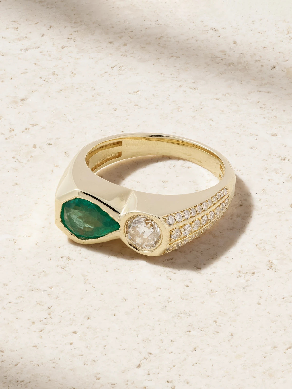 14-karat Gold, Emerald And Diamond Ring