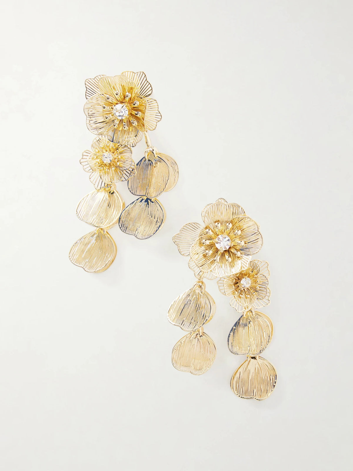Carolina Herrera Gold-tone Crystal Earrings