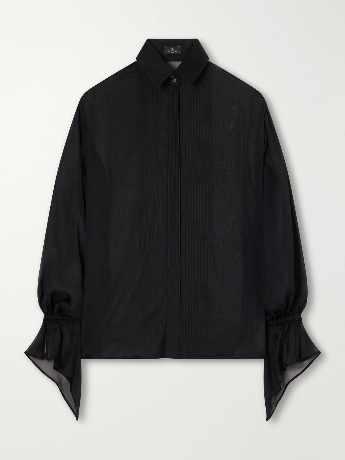Etro Pintucked Silk-chiffon Shirt