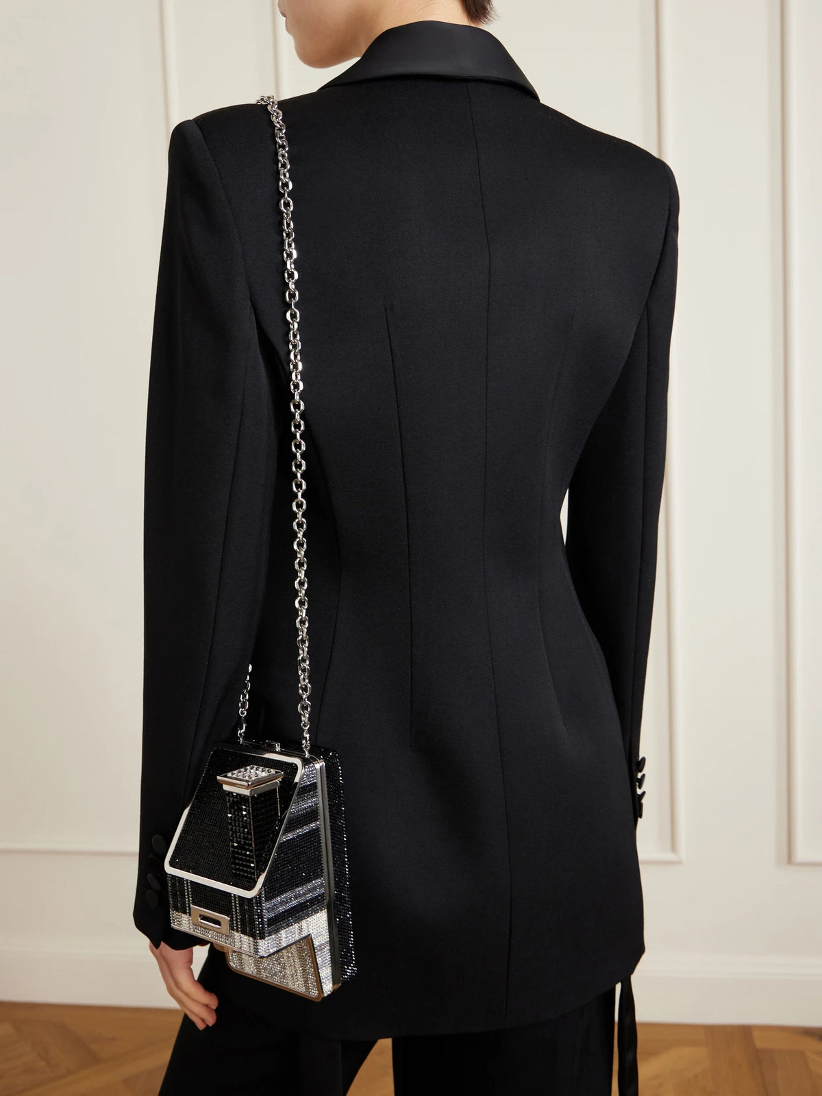 Image of Bags. Product name - Image Crystal-embellished Silver-tone Clutch in Multi colour by brand - Judith Leiber Couture