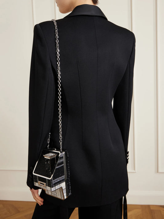 Image of Bags. Product name - Image Crystal-embellished Silver-tone Clutch in Multi colour by brand - Judith Leiber Couture