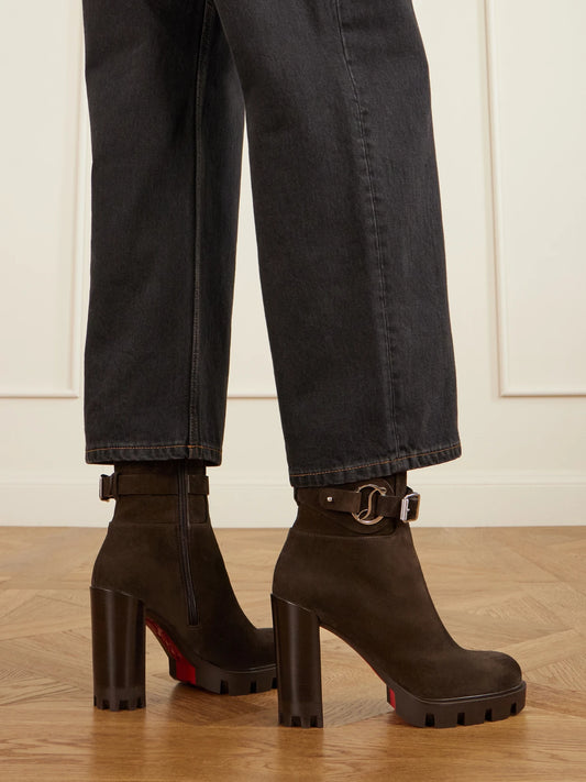 Dianouchette 100 Buckled Suede Ankle Boots