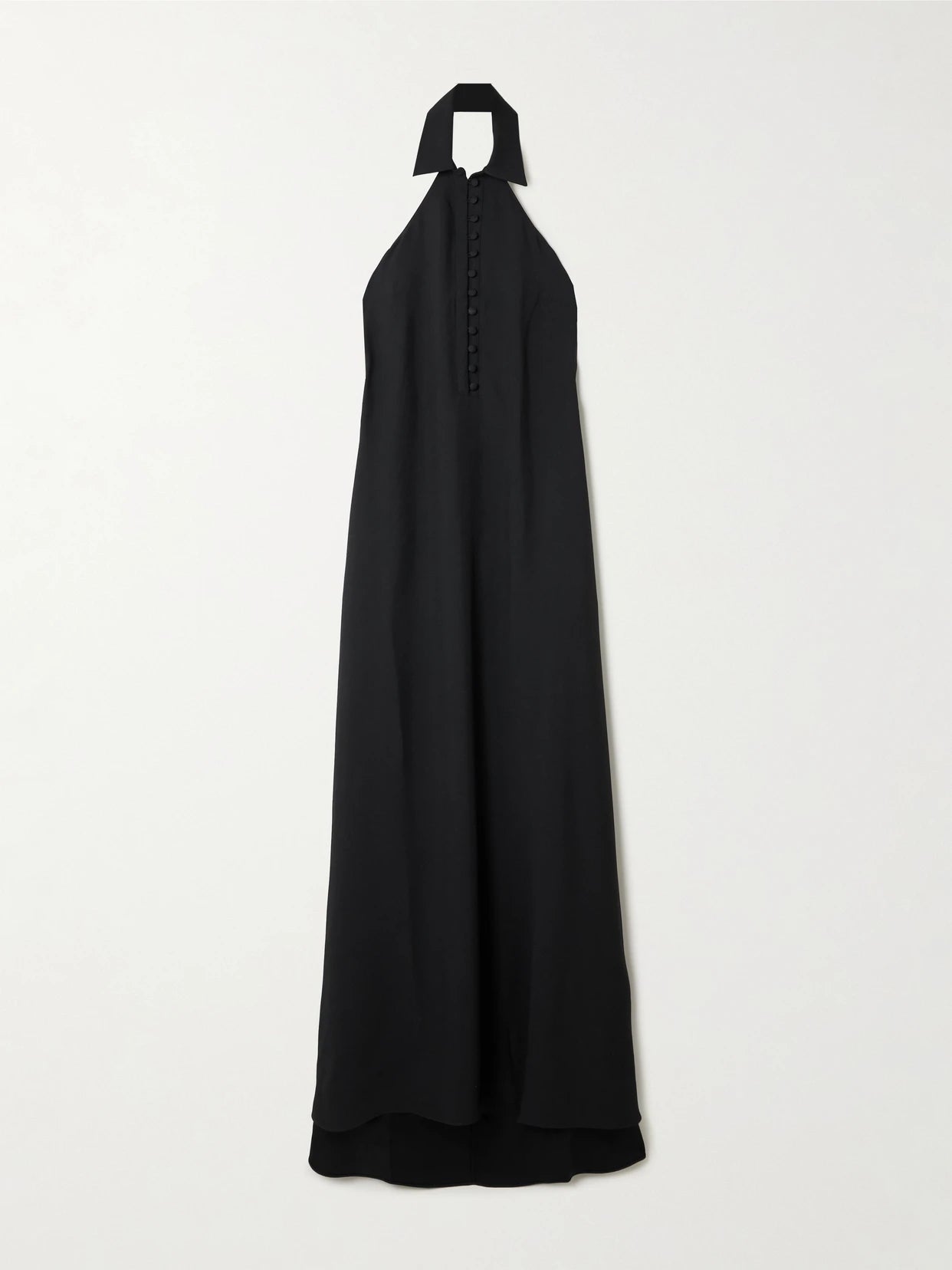 Image of Dresses. Product name - Barbara Open-back Crepe Gown in Black colour by brand - Taller Marmo