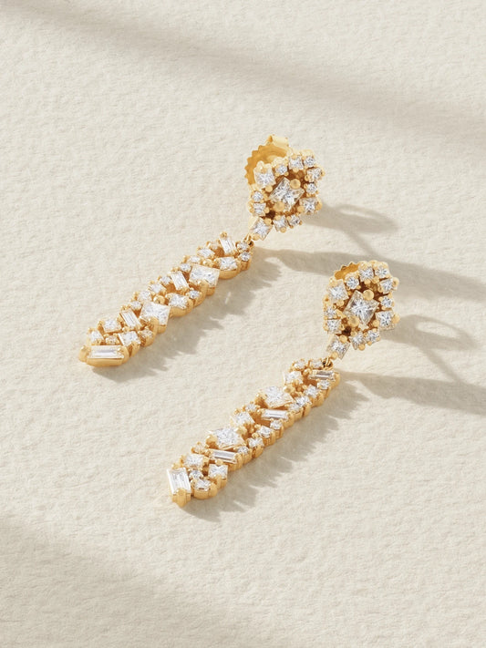 La Fantasie 18-karat Gold Diamond Earrings