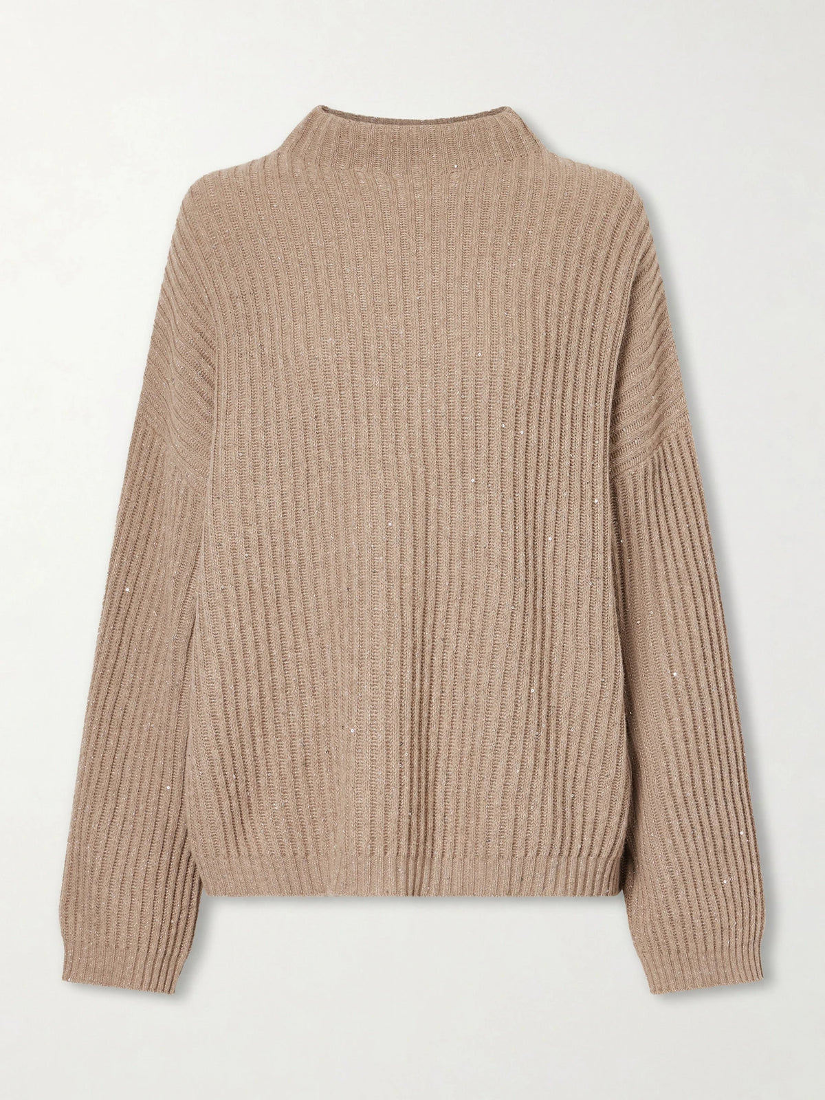 Brunello Cucinelli Sequined Ribbed-knit Sweater