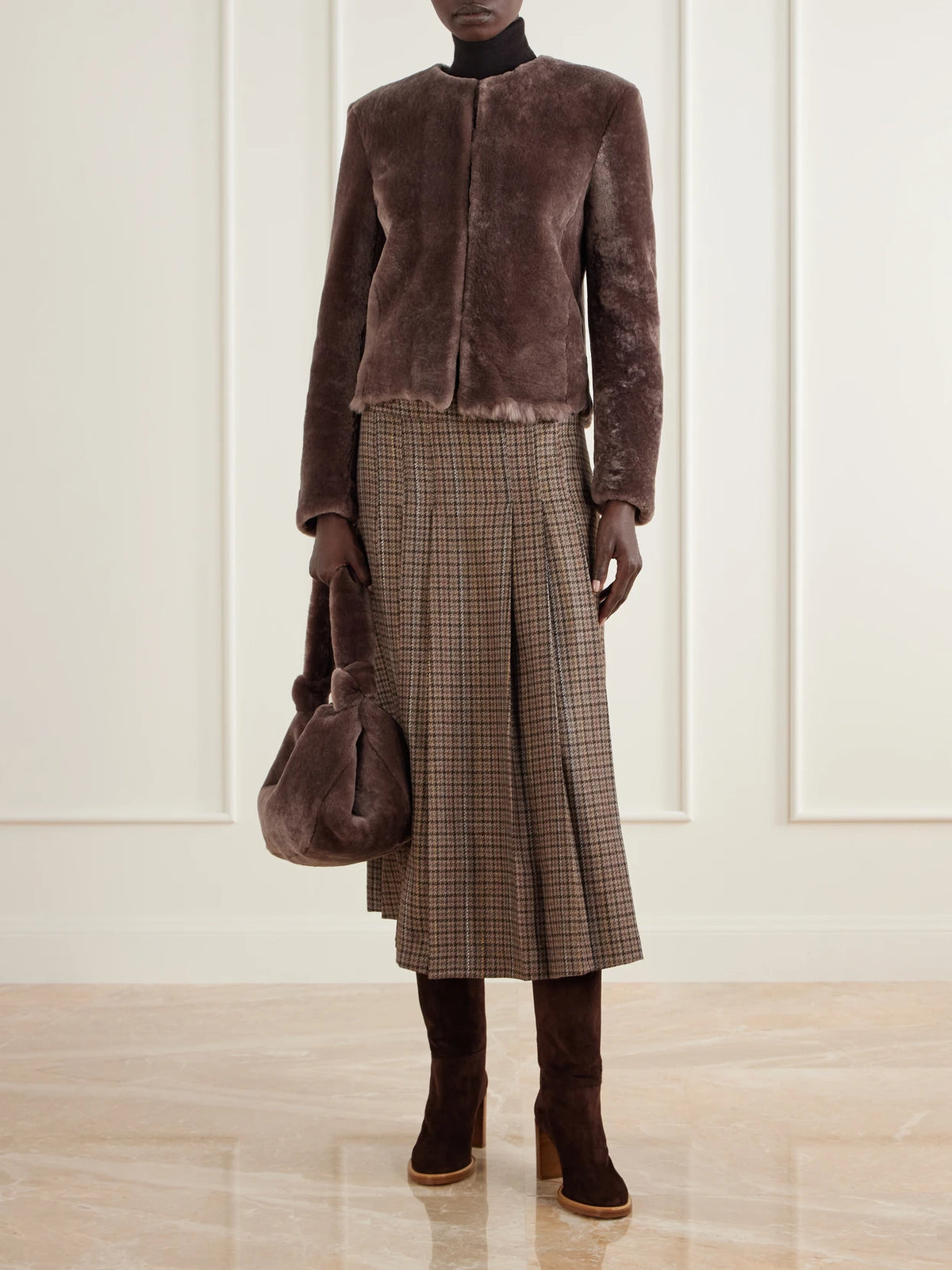Gabriela Hearst Antonia Shearling Top-handle Bag
