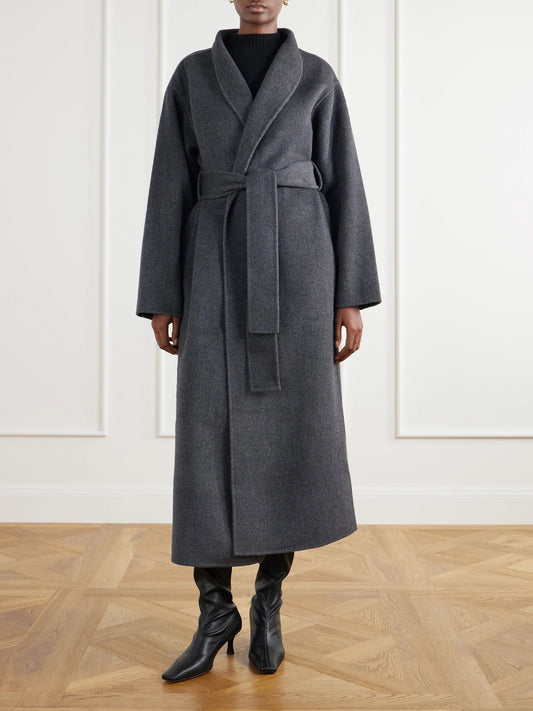 Almada Mara Belted Wool And Cashmere-blend Coat