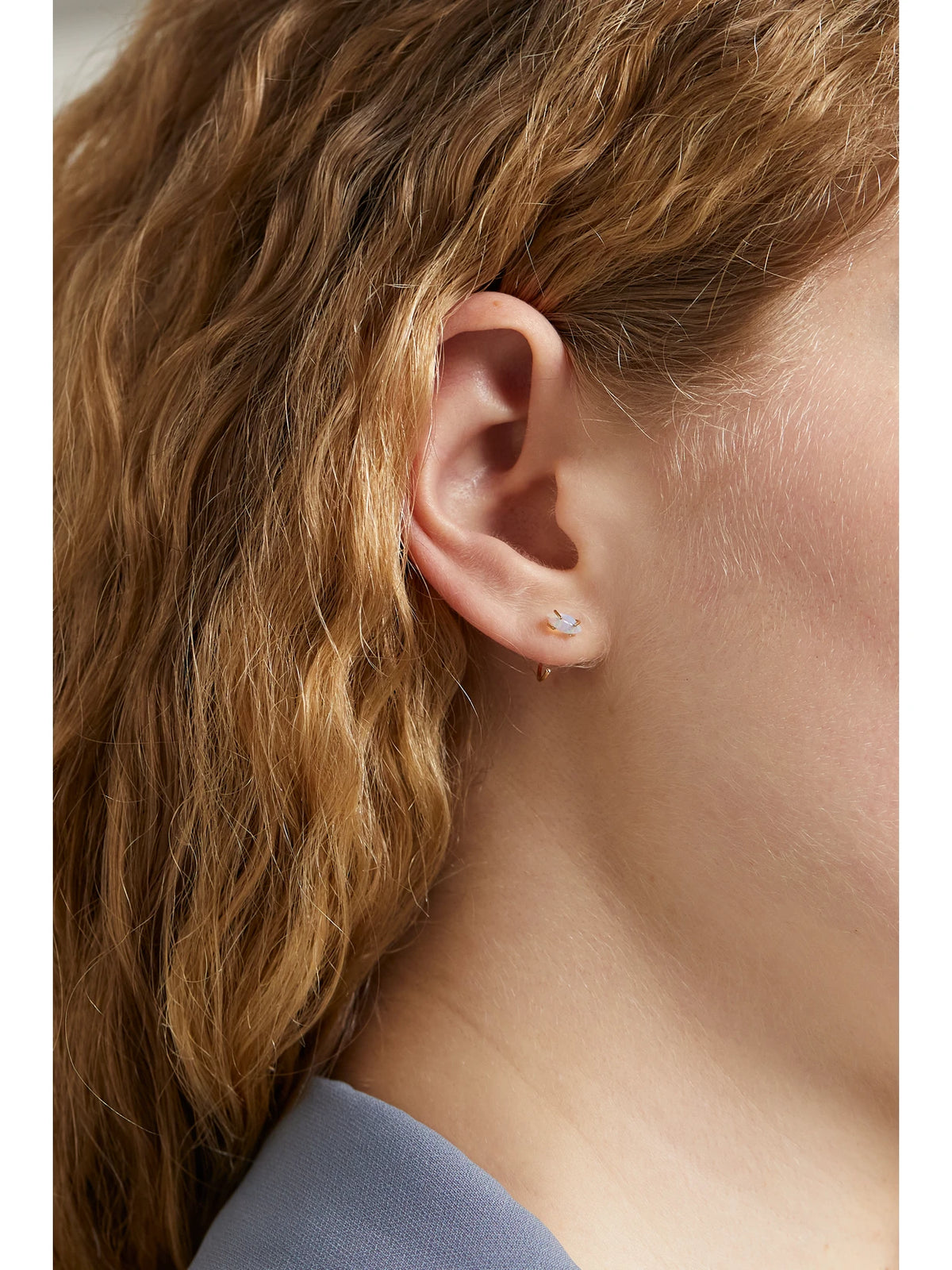 Image of Earrings. Product name - 14-karat Gold Opal Earrings in Multi colour by brand - Melissa Joy Manning