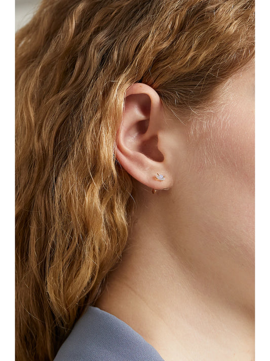 Image of Earrings. Product name - 14-karat Gold Opal Earrings in Multi colour by brand - Melissa Joy Manning