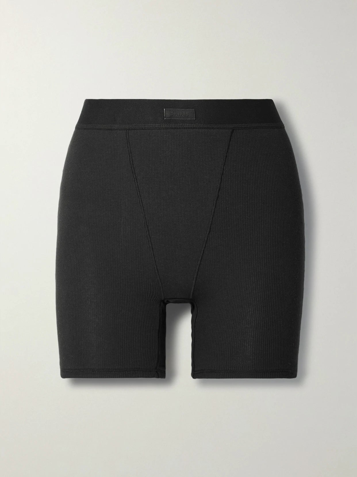 Cotton Collection Ribbed Cotton-blend Jersey Boxer Shorts - Soot