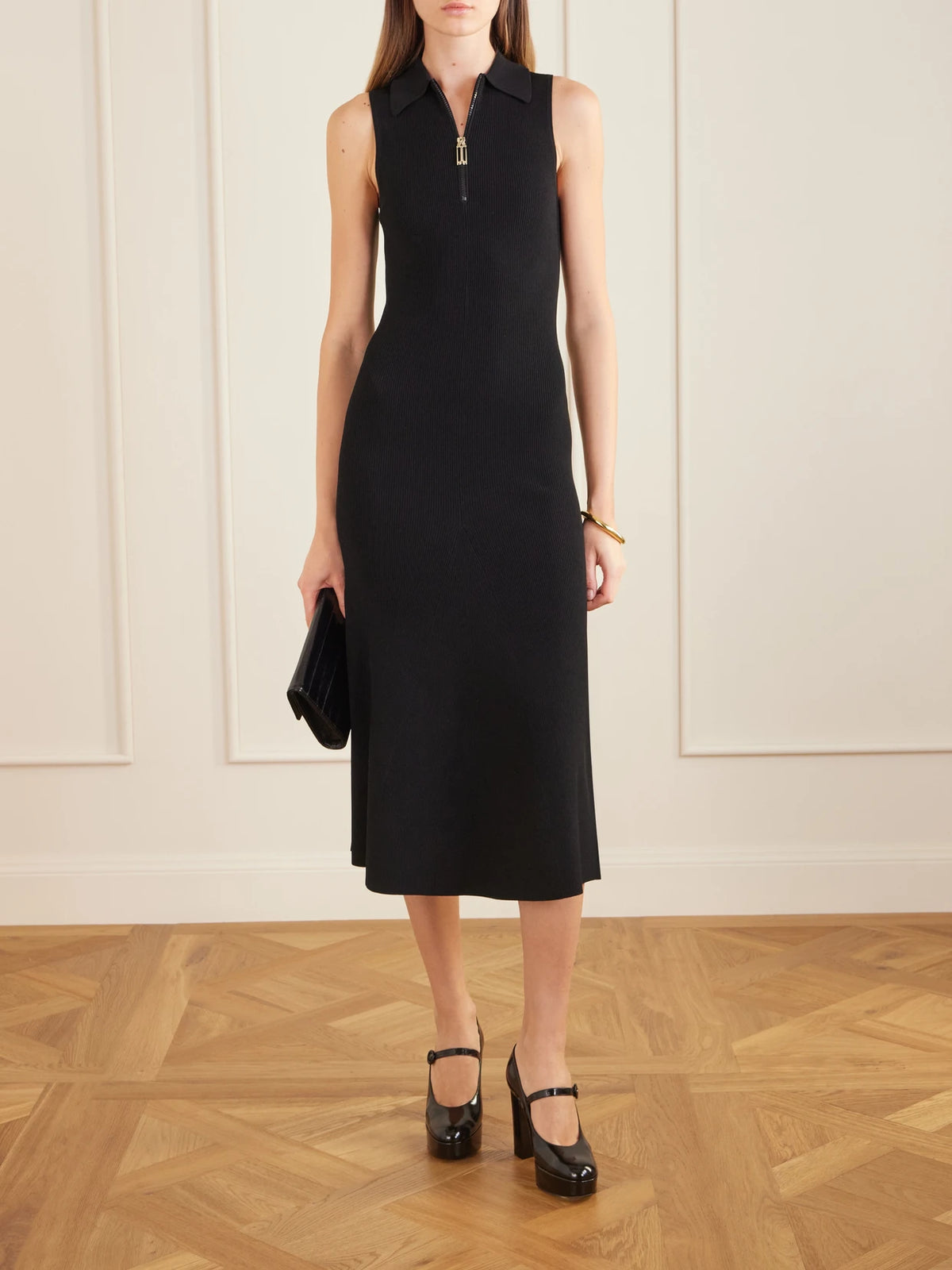 Image of Heels. Product name - 70 Patent-leather Mary Jane Pumps in Black colour by brand - Gianvito Rossi