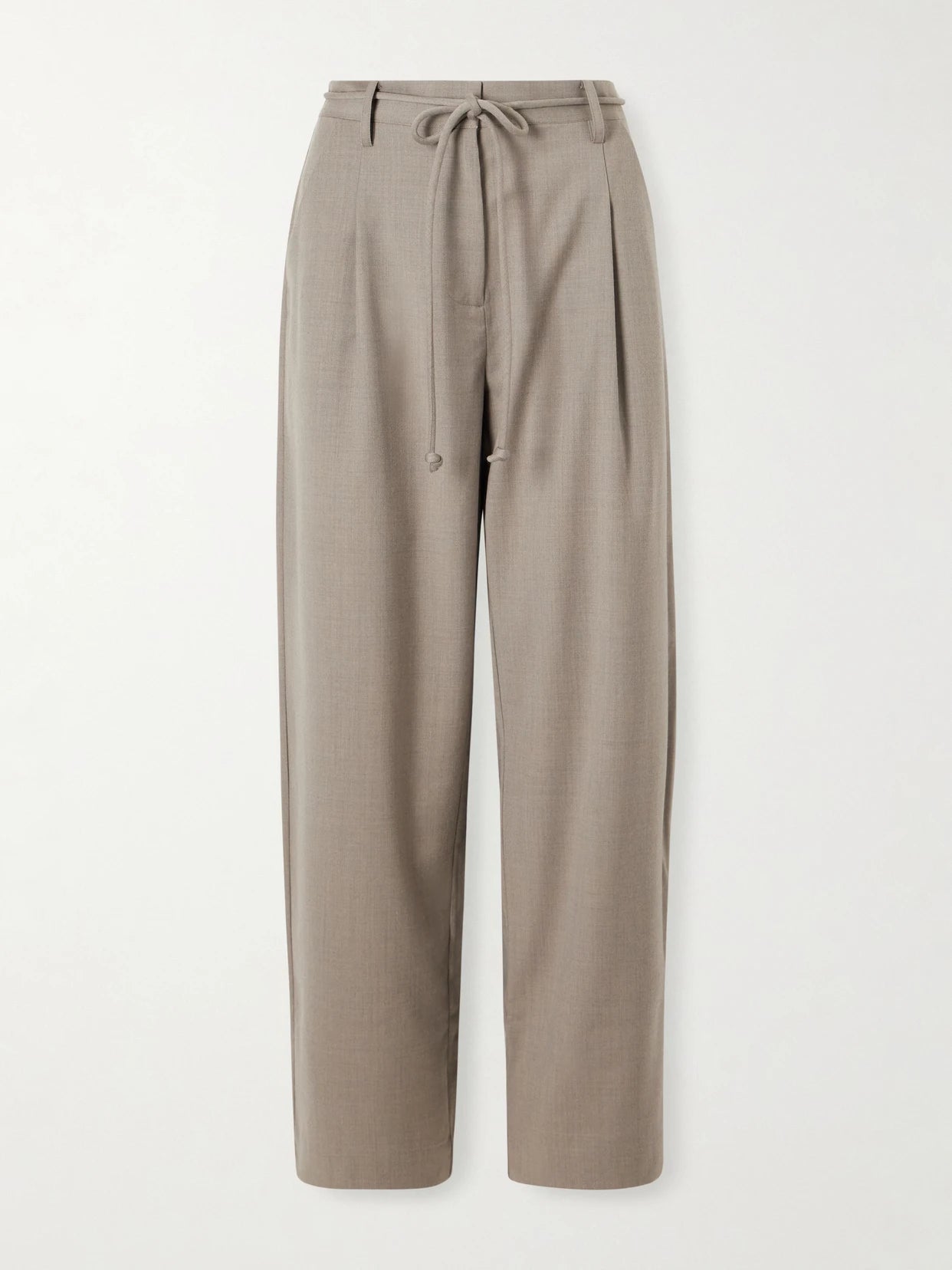 Pleated Wool-blend Barrel-leg Pants