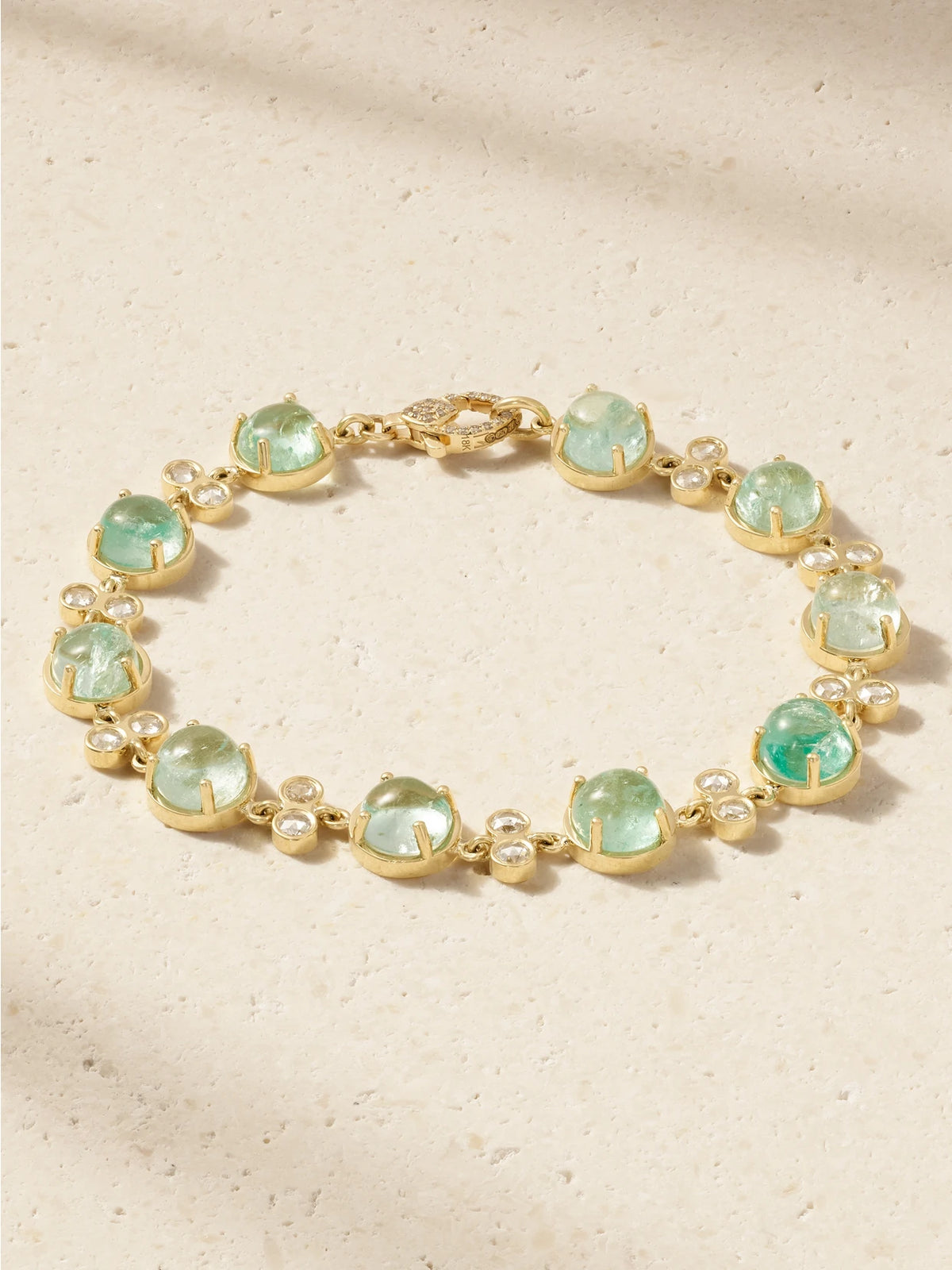 18-karat Gold, Emerald And Diamond Bracelet