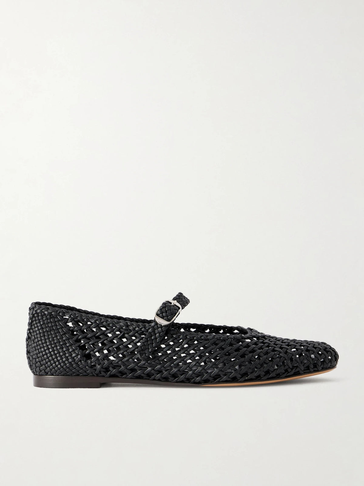 Mary Jane Knotted Leather Ballet Flats
