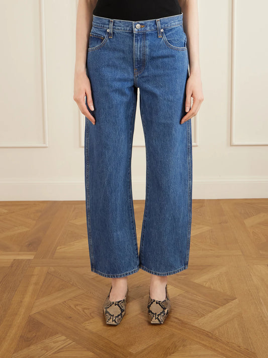Kerrie Distressed Low-rise Straight-leg Jeans