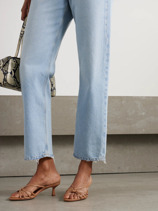 Aeyde Abby Knotted Leather Sandals