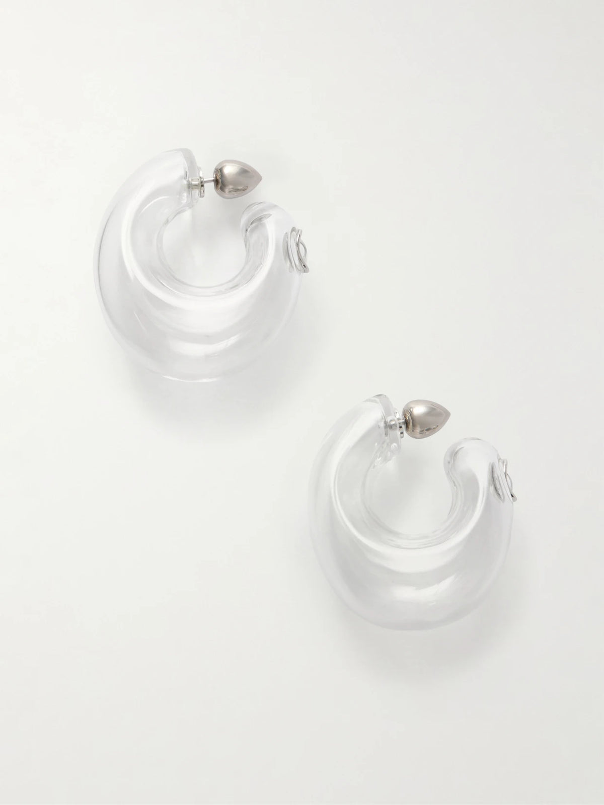 Glass Hoop Earrings