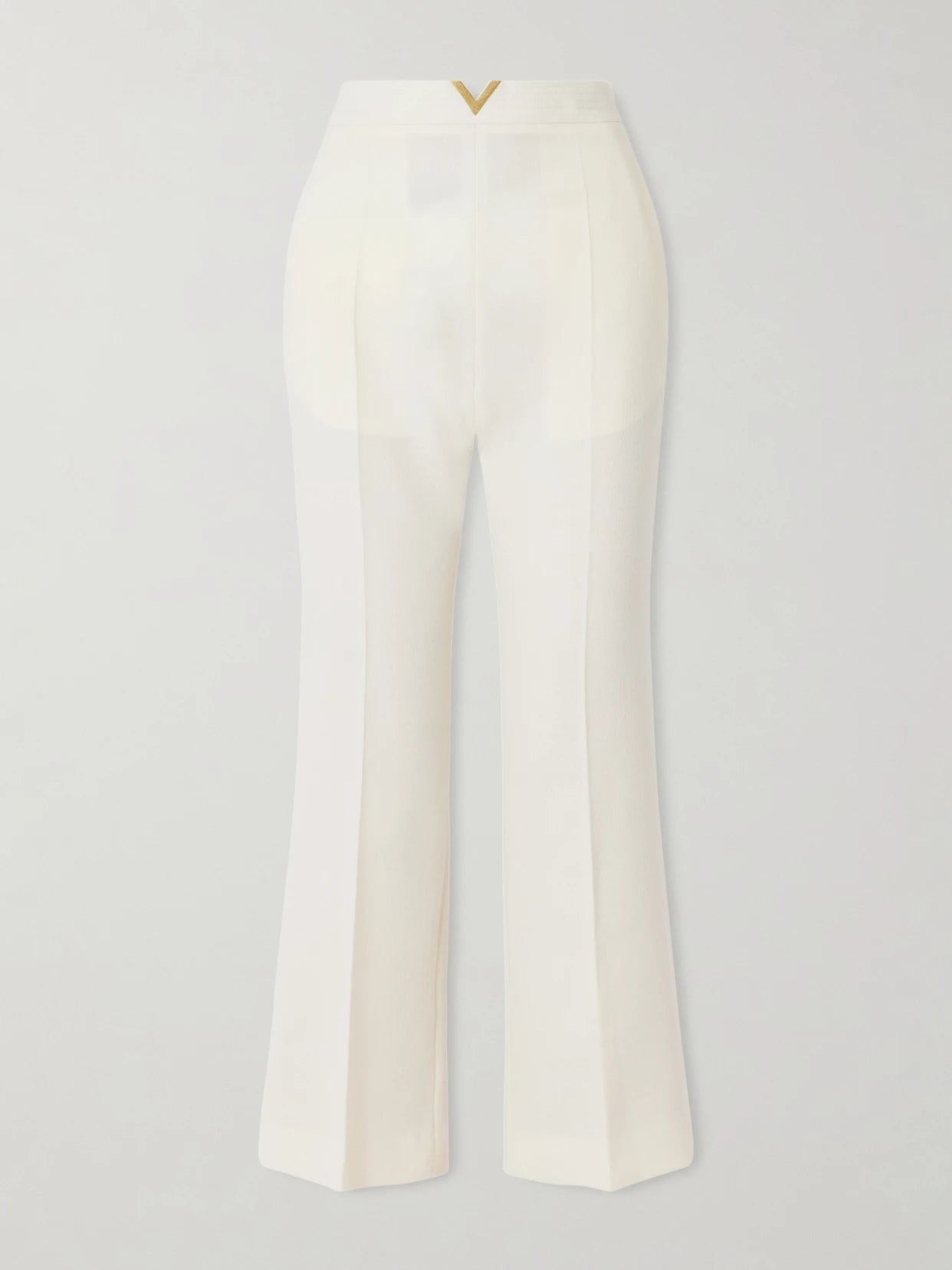 Embellished Wool Straight-leg Pants