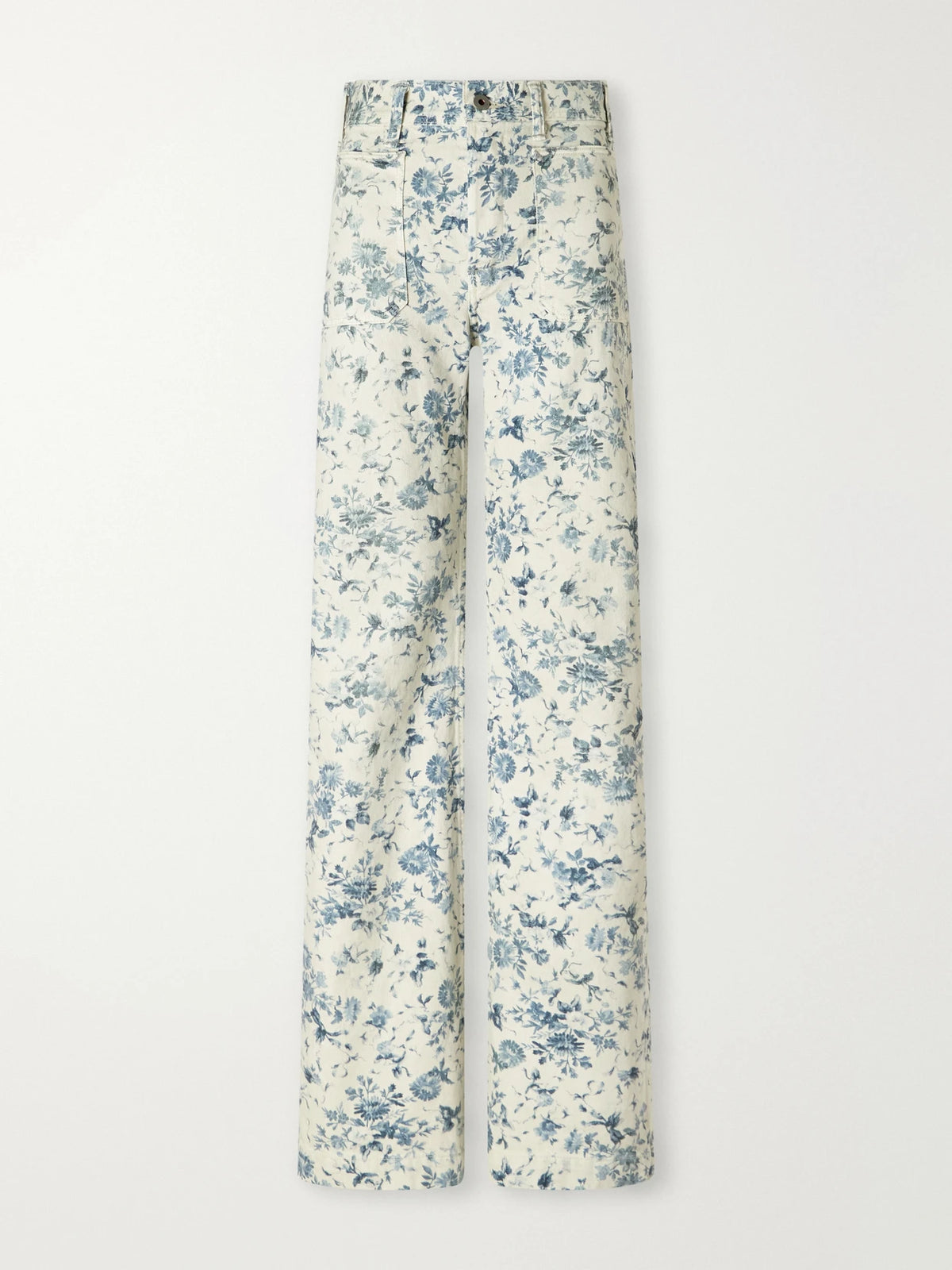 RRL Floral-print High-rise Straight-leg Jeans