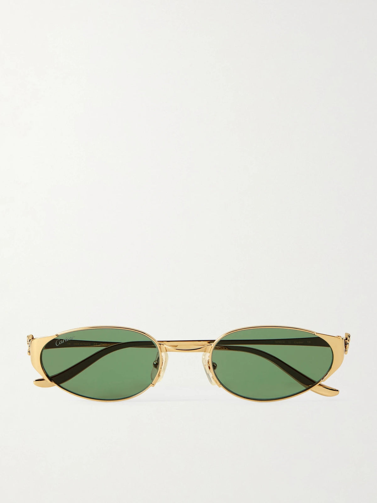 Panthère De Cartier Oval-frame Gold-tone Sunglasses