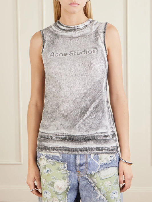 Elgie Printed Cotton-blend Top